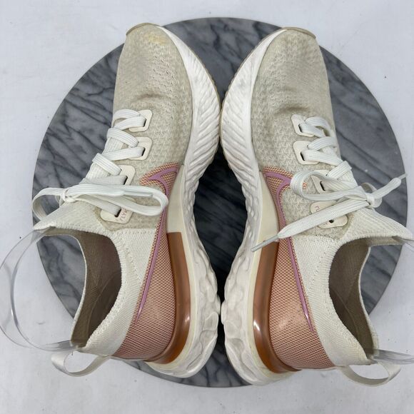 Nike Womens 8.5 Running Shoes React Infinity Run FK Sneakers White CD4372-103 - Picture 6 of 12